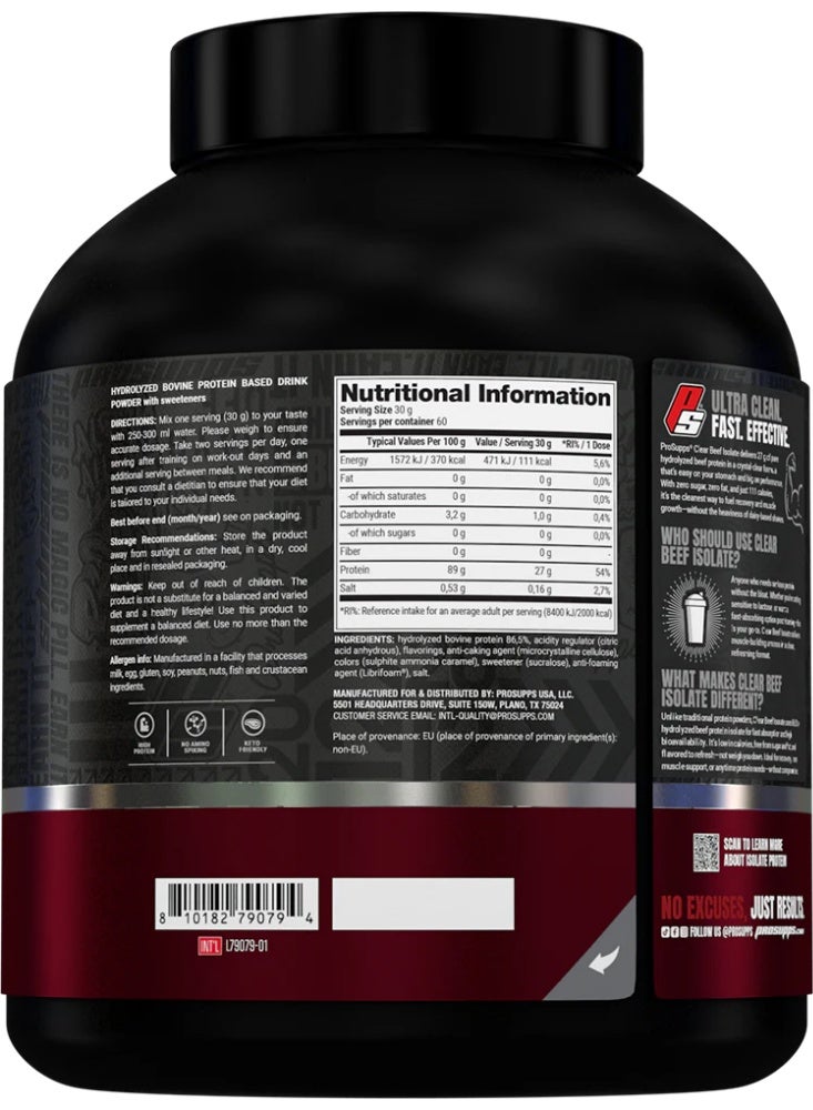 ProSupps Beef Protein Isolate cola lime – 60 Servings (1814g) - Image 2